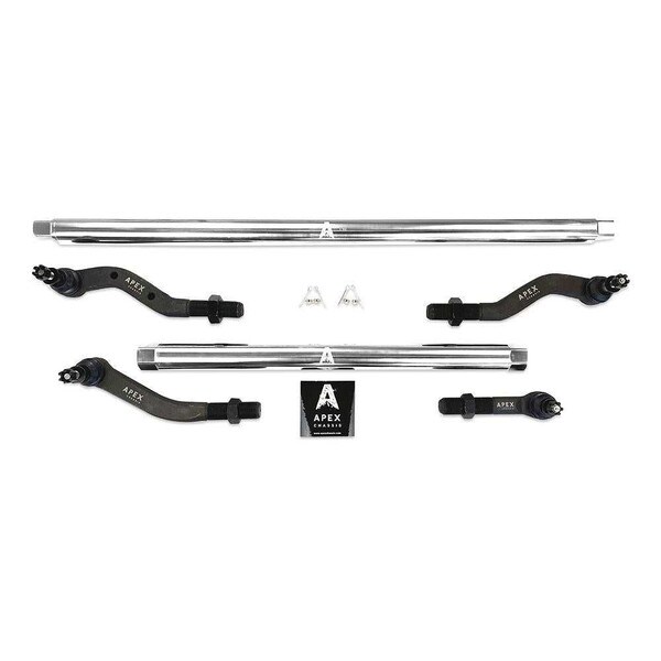 Jeep JK  Ton Extreme Duty Tie Rod & Drag Link Assembly in Polished  Aluminum Fits 07-18 Jeep Wrangler JK Apex Chassis Note this kit is Fits  vehicles with a lift of