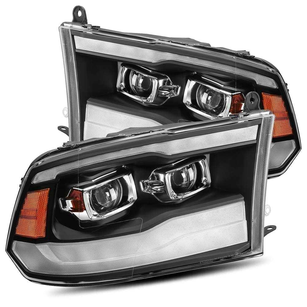 09 18 Ram Truck LUXX Series LED Projector Headlights Black