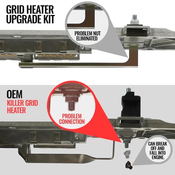 Killer grid heater upgrade kit dodge ram 6 7l cummins 2500 3500 2007 2024