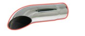 Turn Down Tip Polished 304 Stainless Steel Exhaust Tip 15.0 Inch Length 3.5 Inch Inlet 3.5 Inch Outlet FLO PRO Performance Exhaust