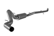 4.0 Inch Downpipe Back Single Aluminized Steel with Muffler 2007.5-2010 GM 2500/3500 6.6L Duramax FLO PRO Exhaust