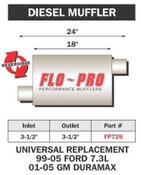 Original Diesel Muffler 99-05 Ford/01-05 GM FLO PRO Performance Exhaust