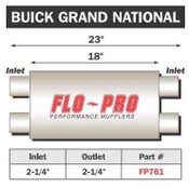 Original Buick Grand National 2.25 Inch Inlet 2.25 Inch Outlet FLO PRO Performance Exhaust