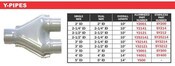 Y Pipes 2.25 Inch Single Size 2.25 Dual Size Stainless Steel FLO PRO Performance Exhaust