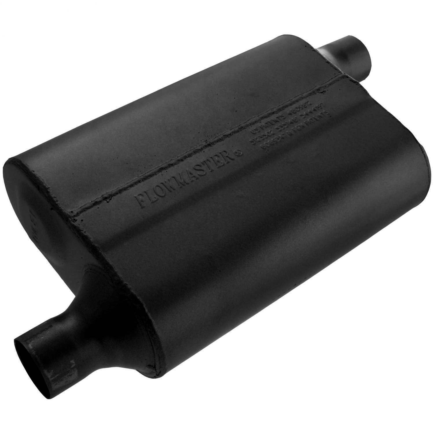 40 Series Delta Flow Chambered Muffler 40 Delta Flow 2.00 Offset In 2.00 Offset Out Aggressive Sound - Flowmaster - 942043
