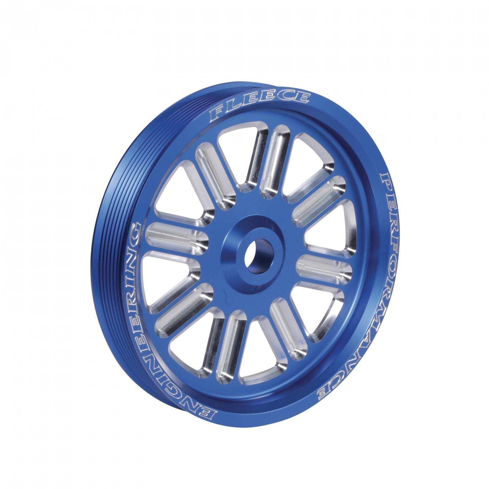 Spoke Design Cummins Dual Pump Pulley Fleece Blue - Fleece Performance - FPE-34211-BLU-SPK