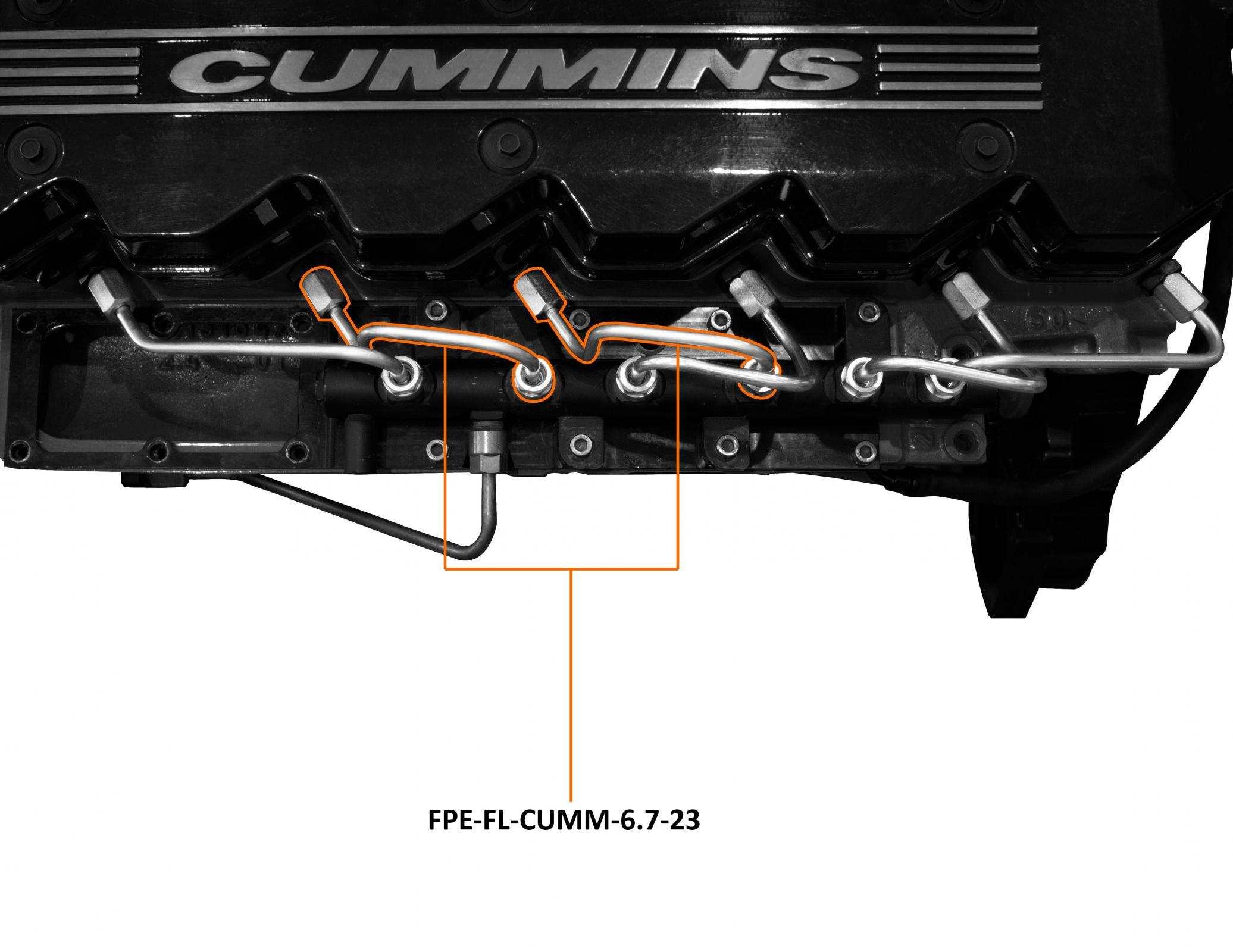 07.5-18 6.7L RAM 2500/3500 Cummins Number 2 and Number 3 Injection Line - Fleece Performance - FPE-FL-CUMM-6.7-23