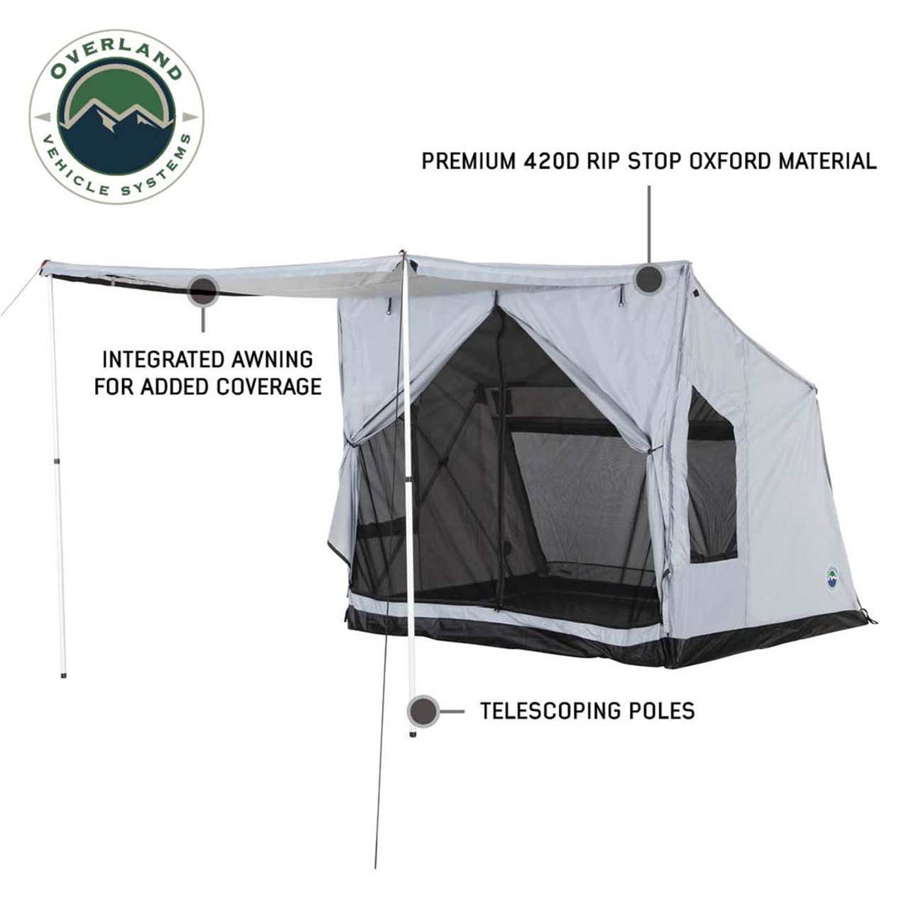 LD P.S.T. - Portable Safari Ground Tent Large, Grey Body and