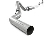 4" Down Pipe Back, Race System, without bungs, with muffler, AL