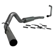 4" Down Pipe Back, Race System, without bungs, with muffler, AL