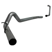 4" Down Pipe Back, Race System, without bungs, without muffler, 409 SS
