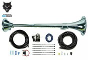 Basic Large Single Air Horn Kit For Onboard Air Cast Zinc Alloy/Stainless Steel Chrome Finish Pacbrake