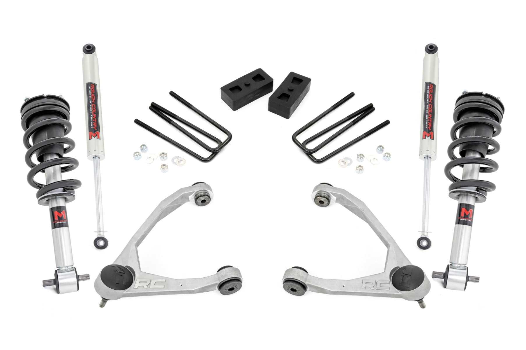 3.5 Inch Lift Kit - Cast Steel - M1 Strut - Chevy/GMC 1500 (07-13) - Rough Country - 24640
