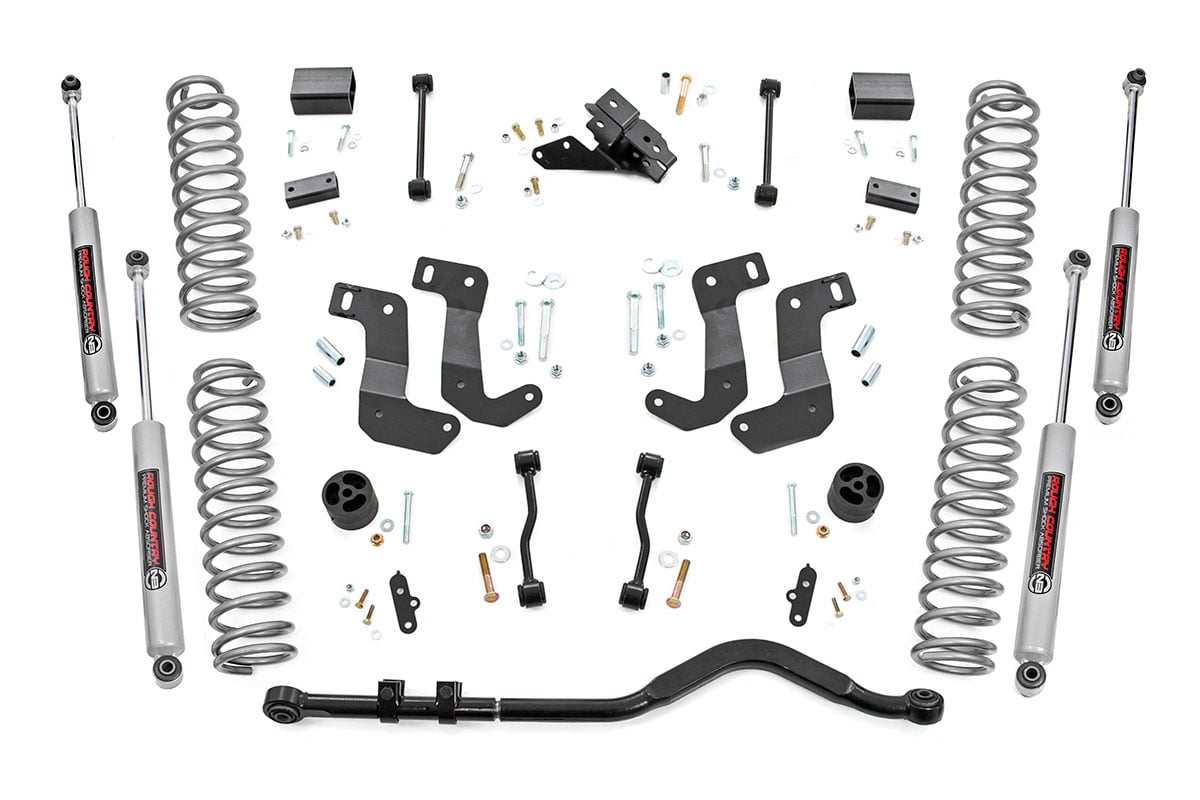 3.5 Inch Lift Kit - C/A Drop - 4-Door - EcoDiesel - Jeep Wrangler Unlimited JL 4WD (20-23) - Rough Country - 78130