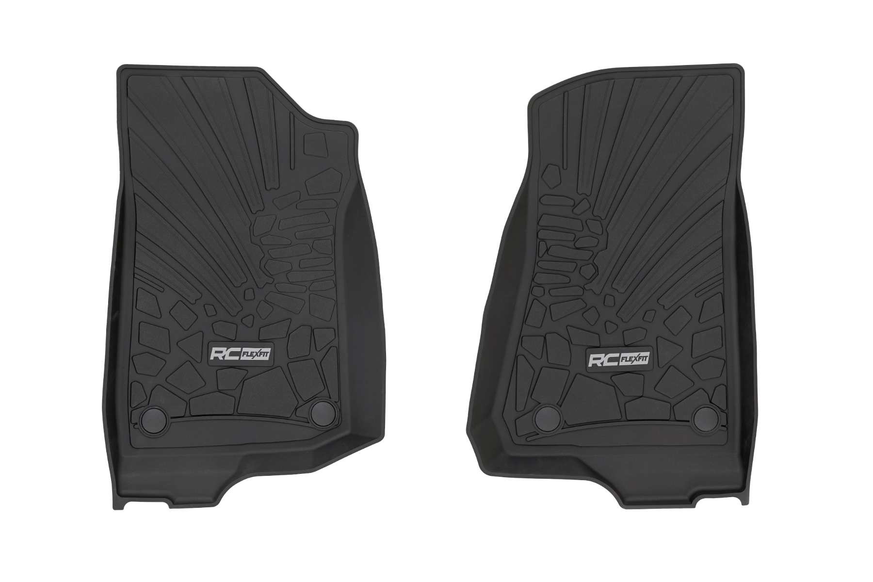 Flex Fit Floor Mats - FR - 2 Door - Jeep Wrangler JL 4WD (2018-2025) - Rough Country - FF-6011_A