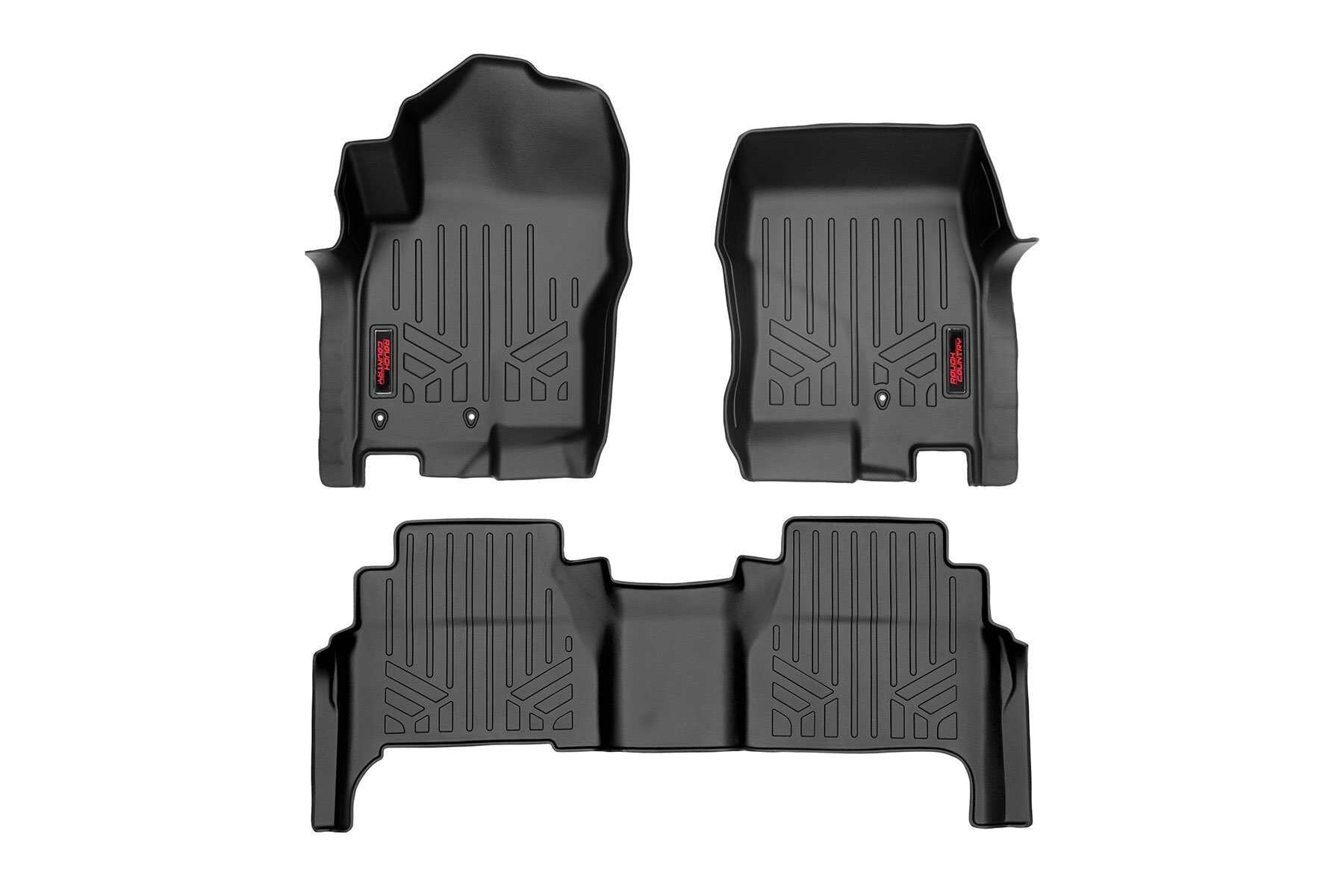 Floor Mats - FR & RR - Crew Cab - Nissan Frontier 2WD/4WD (2008-2021) - Rough Country - M-80513